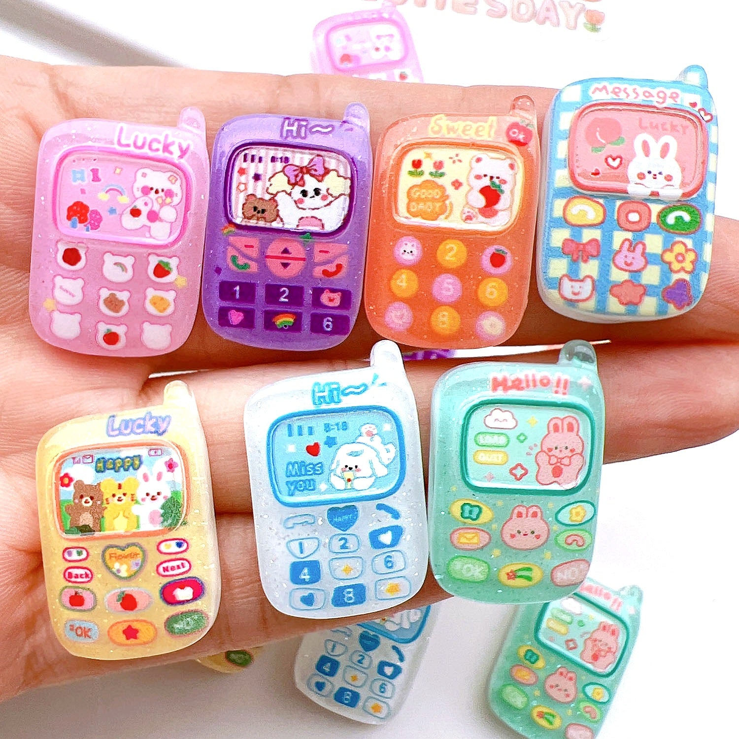 Wholesale 20pcs/pack Resin diy accessories mobile phone case diy hair accessories cream glue